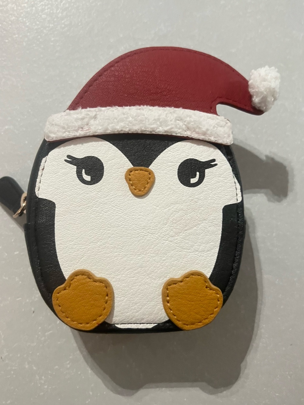 LC Lauren Conrad Kids Penguin Coin Purse - Red White Black Gold